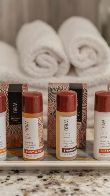 WABU toiletries at Ayers Rock Resort | Uluru Australia | Uluru Rockies | Mossmangor Indigenous Tourism