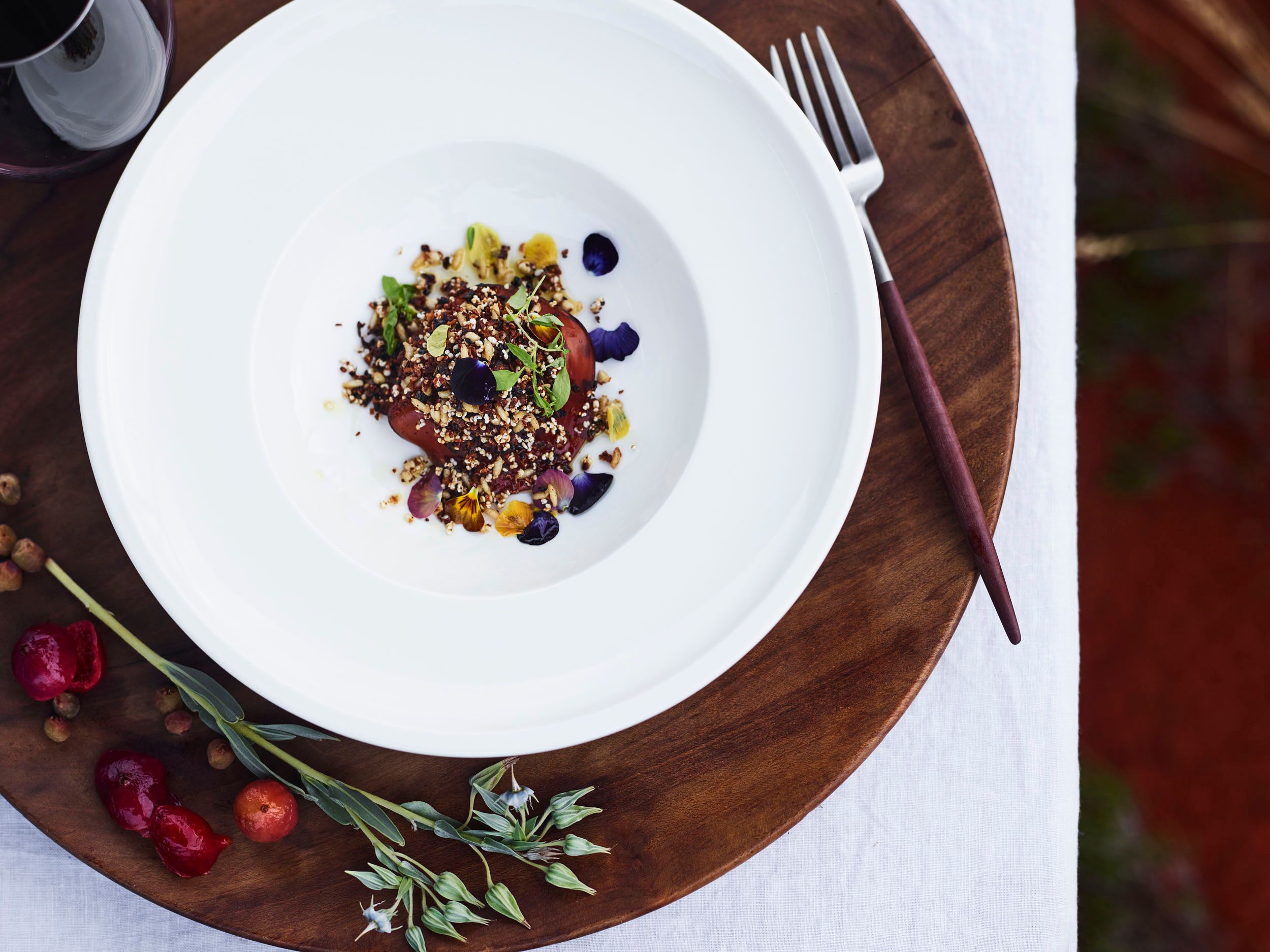 fine dining at Ayers Rock Resort Pressed Wallaby dish