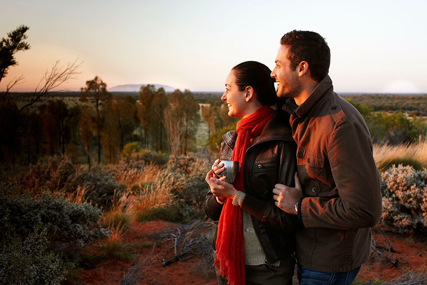 Couple enjoying the sunset